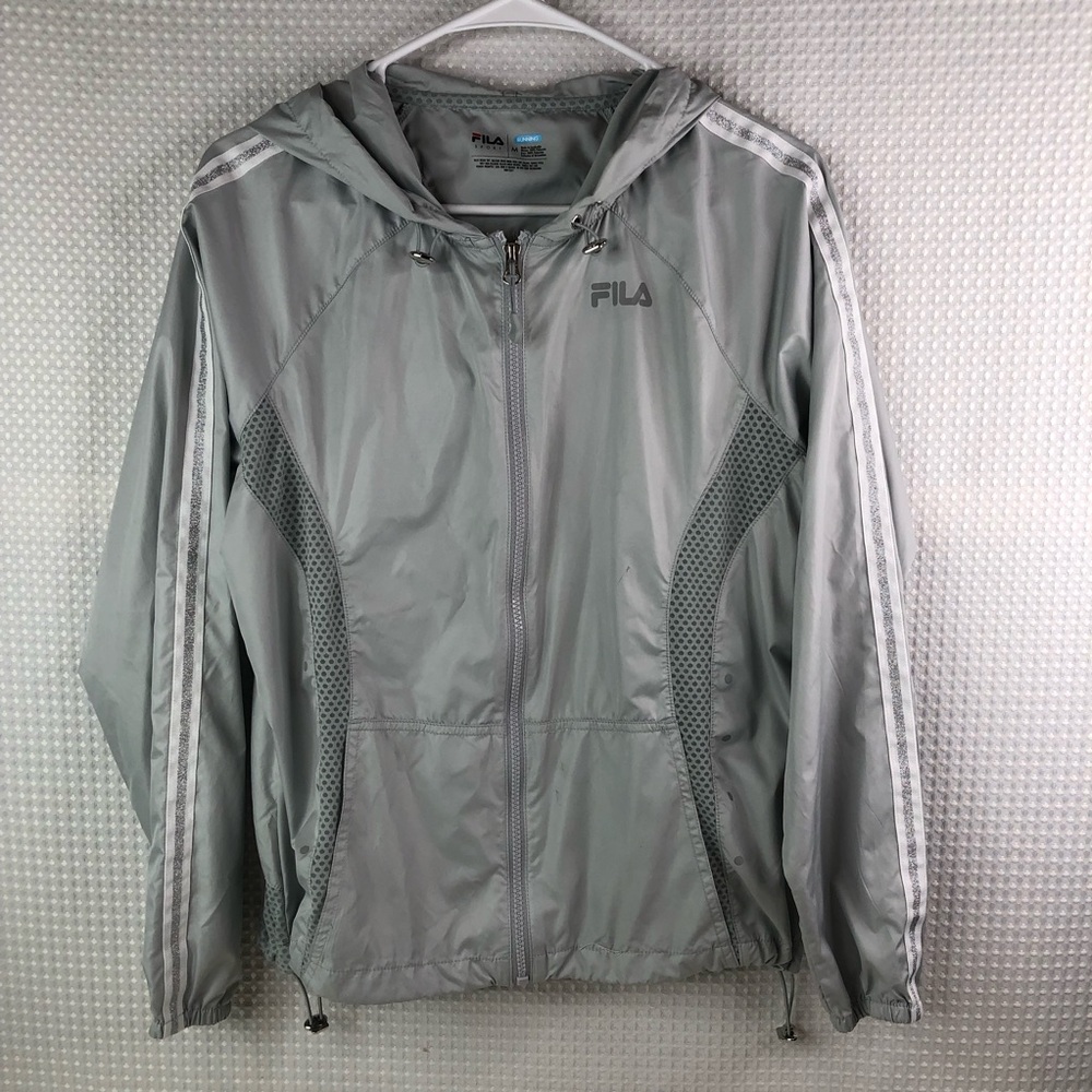 FILA Lightweight Gray Running Jacket Size Medium